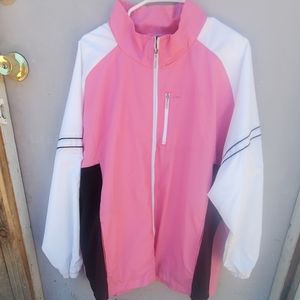 Just My Size Pink/White/Black Windbreaker